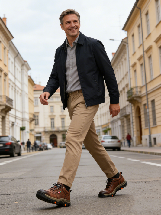 ⏰Ultima zi! Reducere 70%⏰ Pantofi ortopedici australieni autentici, confecționați din piele de vițel 👞 Suport pentru bolta plantară - ameliorează durerile de spate, articulații și picioare. ✅
