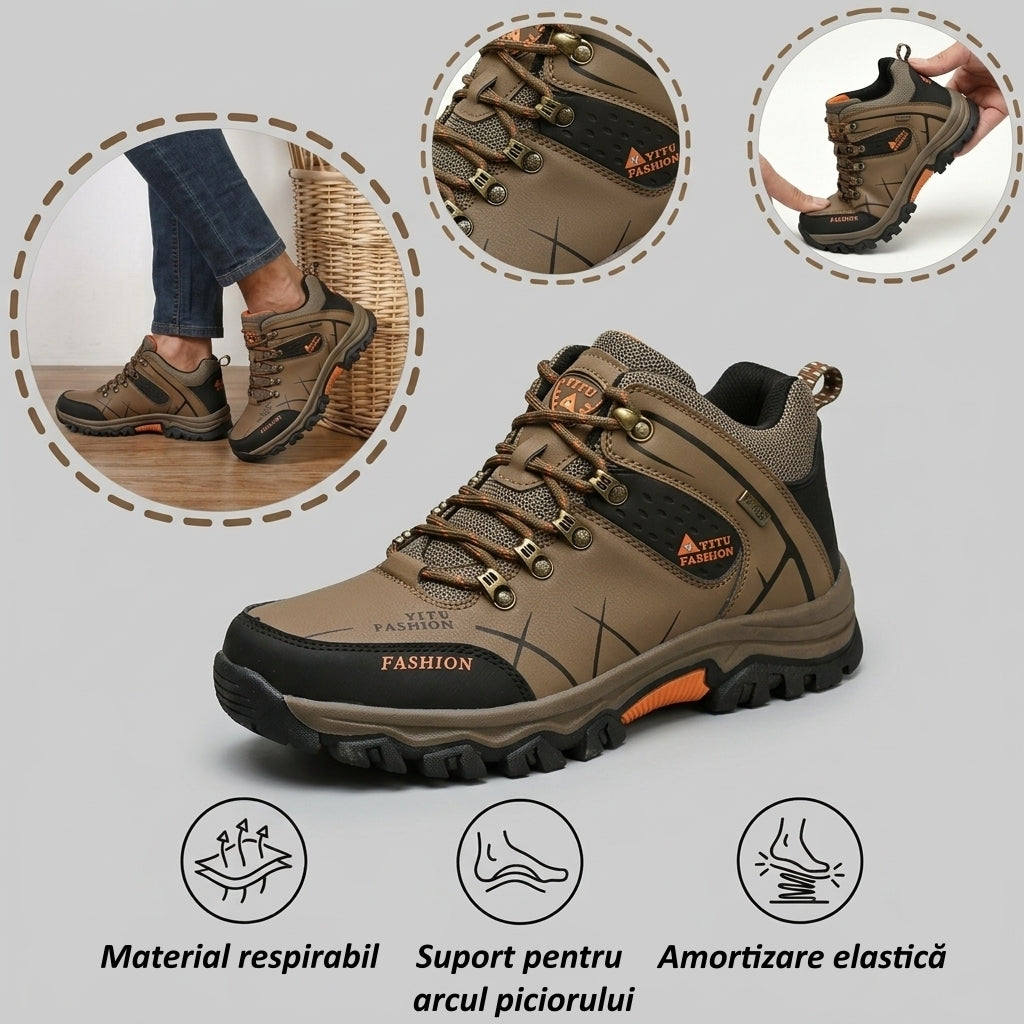 🔥Încălțăminte ortopedică potrivită pentru persoanele cu probleme ale picioarelor✅Încălțăminte de drumeție cu susținere ridicată și suport pentru arcul plantar - ameliorează durerile articulare și de picioare✅Rezistentă la alunecare și confortabilă.