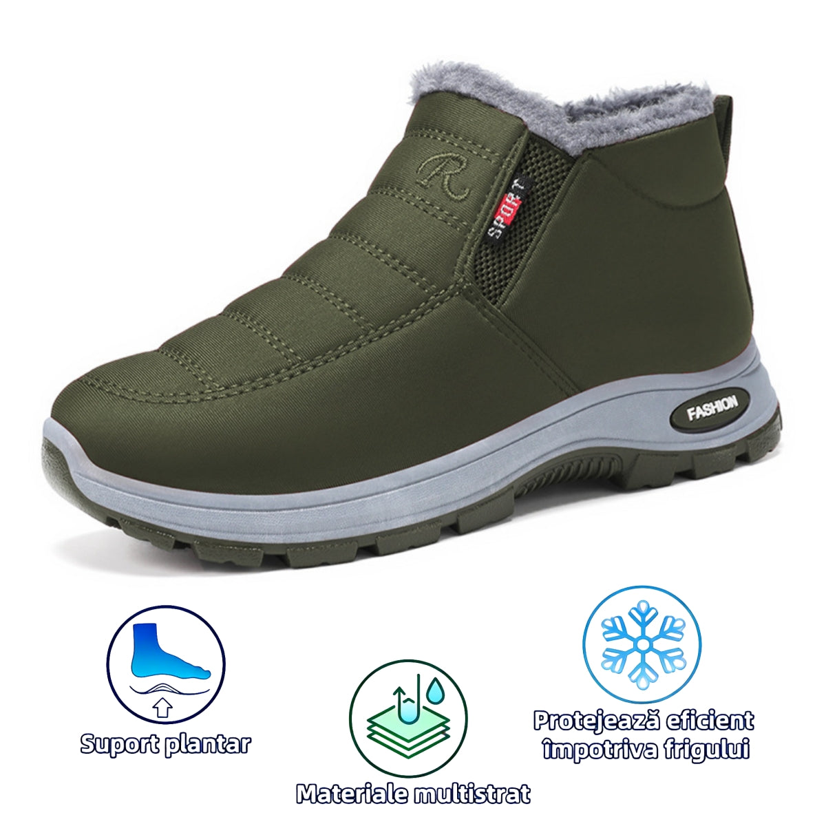 【⏰Oferta specială de astăzi - 70% reducere - Nu ratați】Ghete ergonomice din lână - ✅️Corectează postura la mers - Călduroase, durabile, impermeabile și antiderapante👞