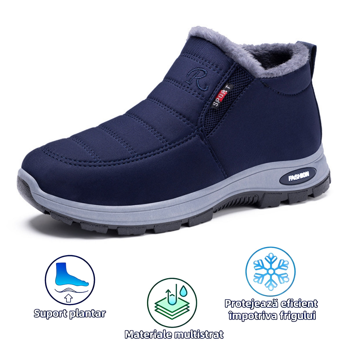 【⏰Oferta specială de astăzi - 70% reducere - Nu ratați】Ghete ergonomice din lână - ✅️Corectează postura la mers - Călduroase, durabile, impermeabile și antiderapante👞