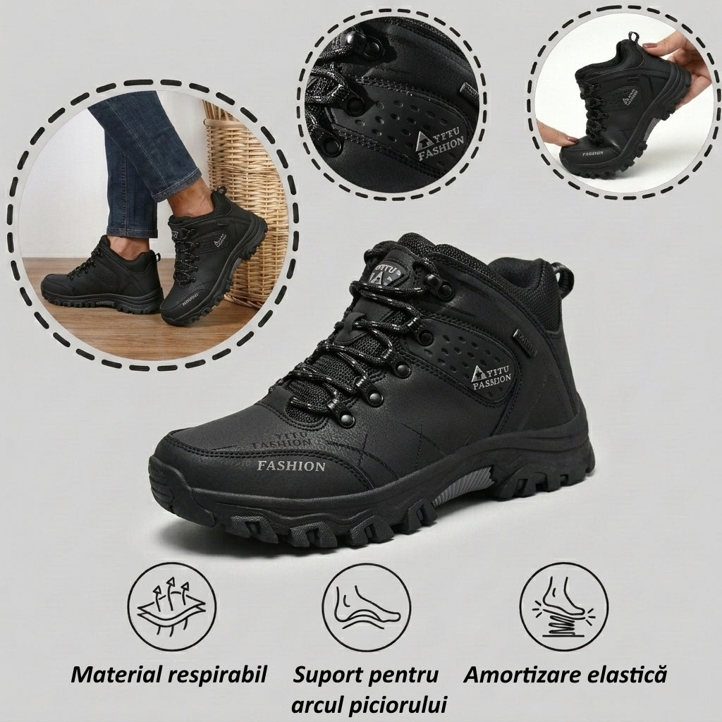 🔥Încălțăminte ortopedică potrivită pentru persoanele cu probleme ale picioarelor✅Încălțăminte de drumeție cu susținere ridicată și suport pentru arcul plantar - ameliorează durerile articulare și de picioare✅Rezistentă la alunecare și confortabilă.