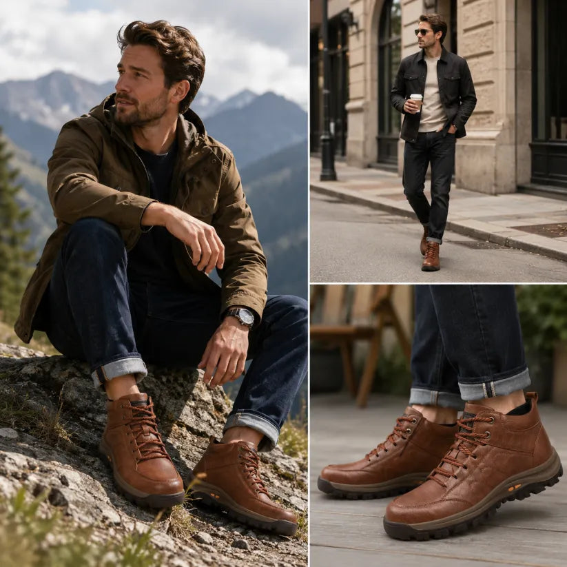 ⏰Ultima zi! Reducere 70%⏰ Pantofi ortopedici australieni autentici, confecționați din piele de vițel 👞 Suport pentru bolta plantară - ameliorează durerile de spate, articulații și picioare. ✅