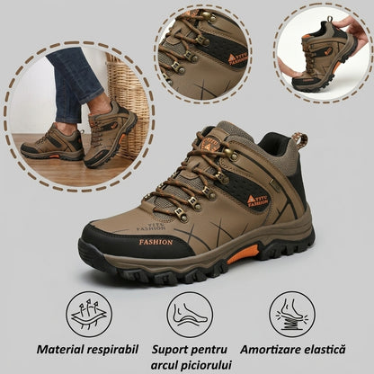 🔥Încălțăminte ortopedică potrivită pentru persoanele cu probleme ale picioarelor✅Încălțăminte de drumeție cu susținere ridicată și suport pentru arcul plantar - ameliorează durerile articulare și de picioare✅Rezistentă la alunecare și confortabilă.