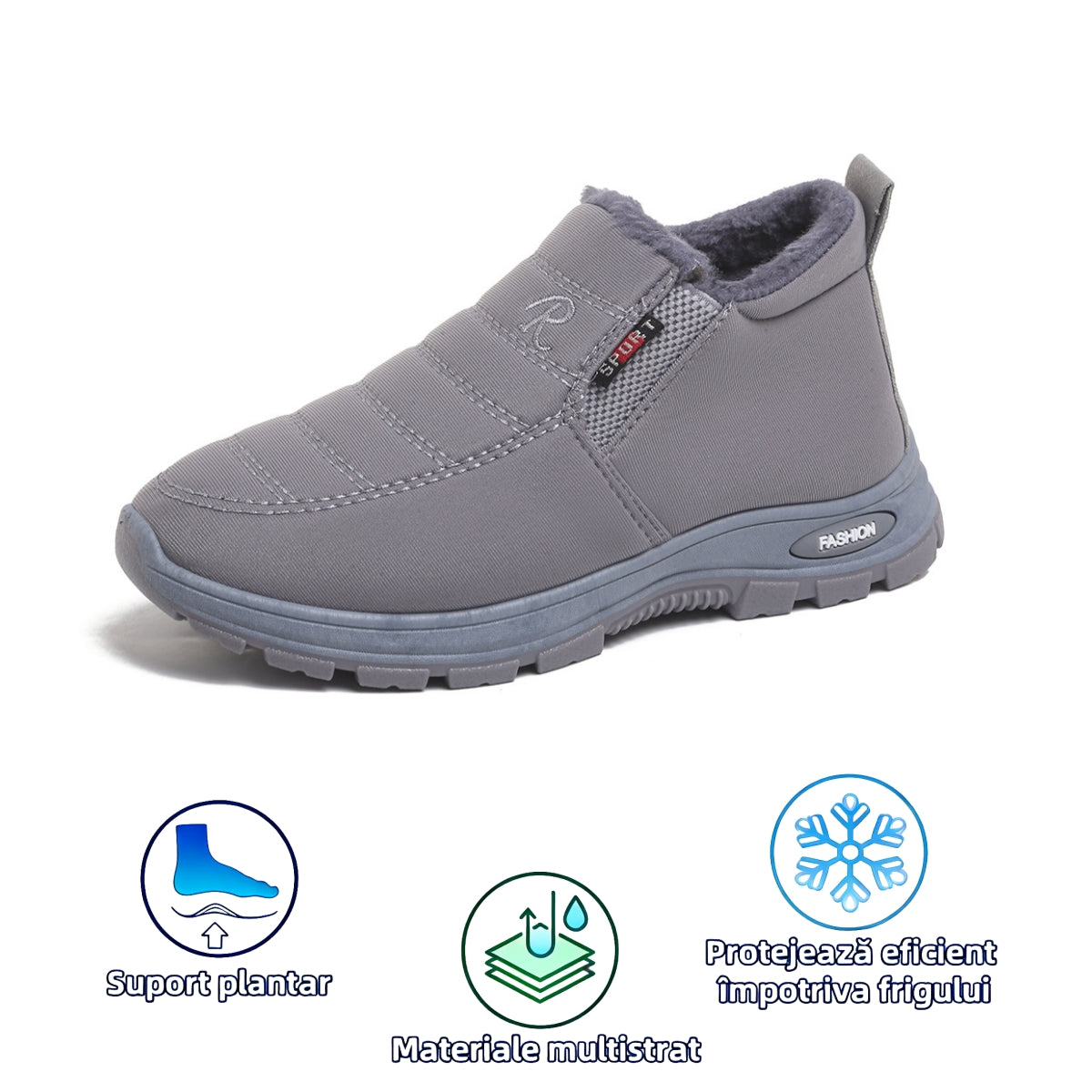【⏰Oferta specială de astăzi - 70% reducere - Nu ratați】Ghete ergonomice din lână - ✅️Corectează postura la mers - Călduroase, durabile, impermeabile și antiderapante👞