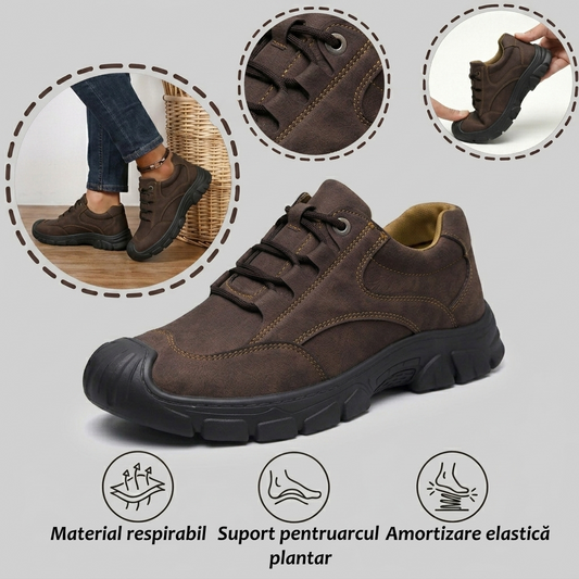 ⏰Ultima zi! Reducere de 70%!⏰ Orteze autentice din piele întoarsă 👞 Design cu suport pentru bolta plantară – ameliorează durerile de spate, articulații și picioare. ✅