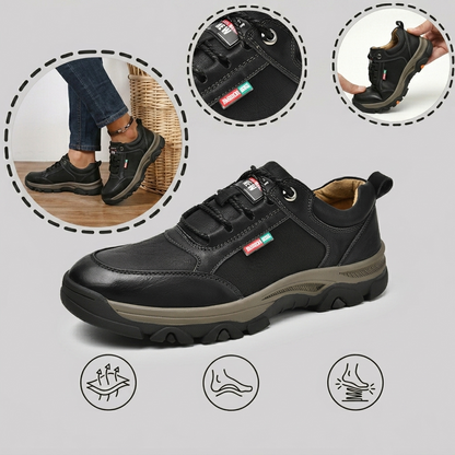 Pantofi ortopedici casual confortabili — lucrați manual din piele de vită italiană, cu susținere pentru bolta plantară