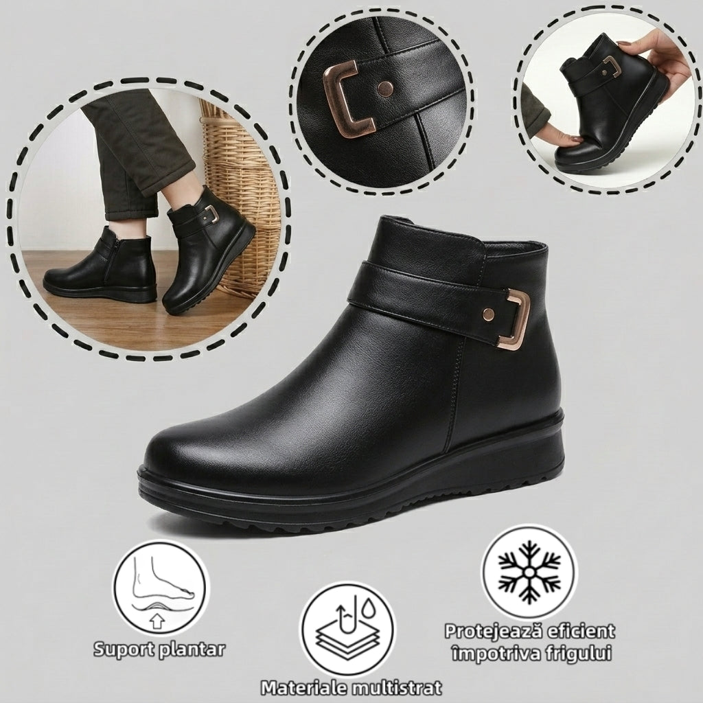 【⏰Oferta specială de astăzi - 70% reducere - Nu ratați】Ghete ergonomice din lână - ✅️Corectează postura la mers - Călduroase, durabile, impermeabile și antiderapante👞
