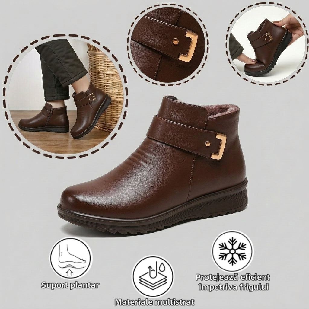 【⏰Oferta specială de astăzi - 70% reducere - Nu ratați】Ghete ergonomice din lână - ✅️Corectează postura la mers - Călduroase, durabile, impermeabile și antiderapante👞