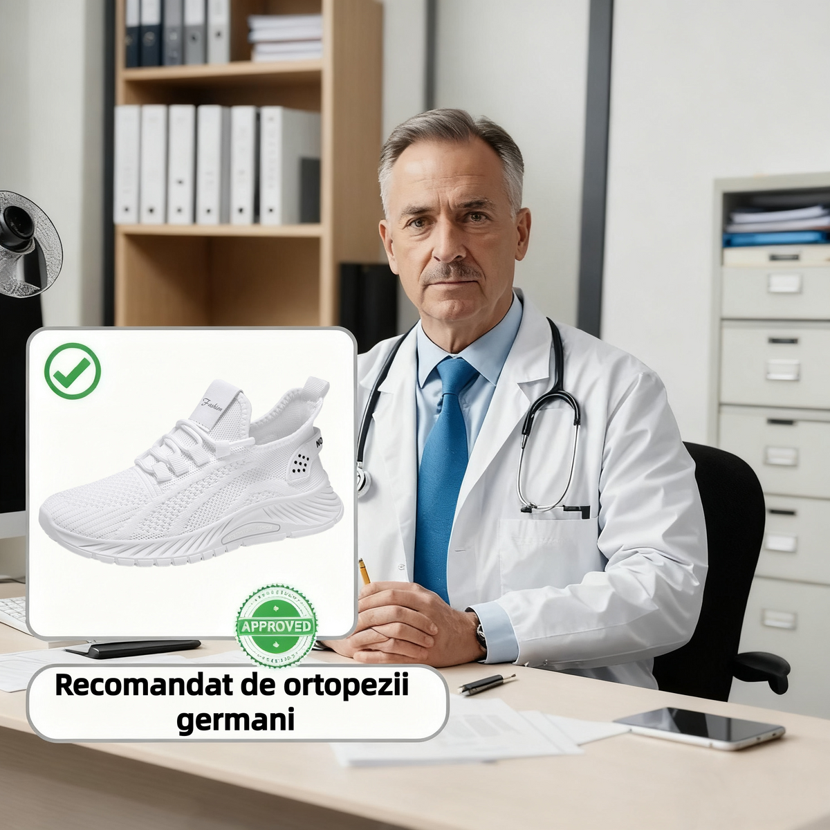 【🎁Ultima zi pentru o reducere de 70%, nu ratați!】Încălțăminte ortopedică ergonomică cu suport pentru arcul plantar✅️, care face mersul fără durere👞