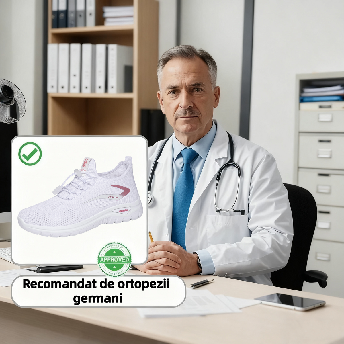 【🎁Ultima zi pentru o reducere de 70%, nu ratați!】Încălțăminte ortopedică ergonomică cu suport pentru arcul plantar✅️, care face mersul fără durere👞