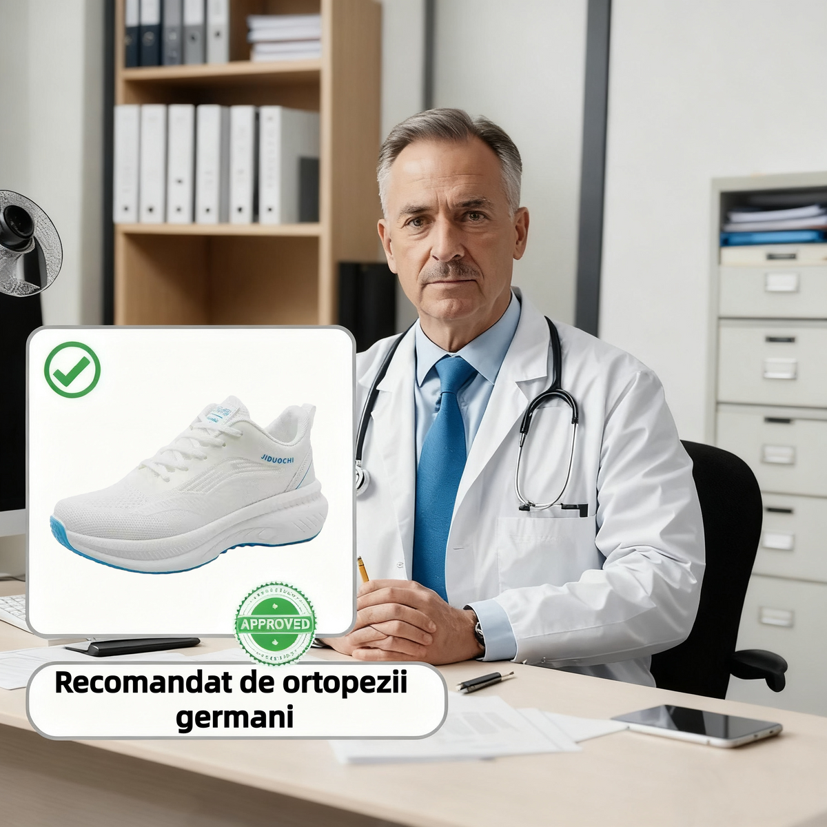 【🎁Ultima zi pentru o reducere de 70%, nu ratați!】Încălțăminte ortopedică ergonomică cu suport pentru arcul plantar✅️, care face mersul fără durere👞