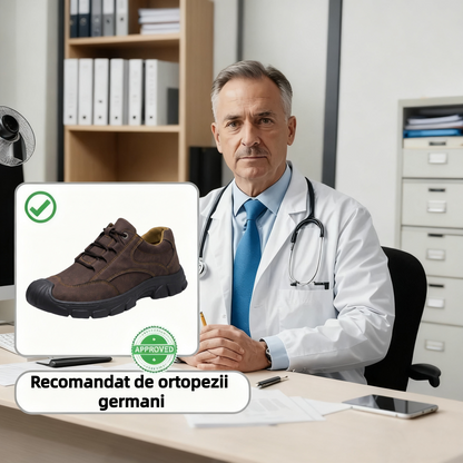 ⏰Ultima zi! Reducere de 70%!⏰ Orteze autentice din piele întoarsă 👞 Design cu suport pentru bolta plantară – ameliorează durerile de spate, articulații și picioare. ✅