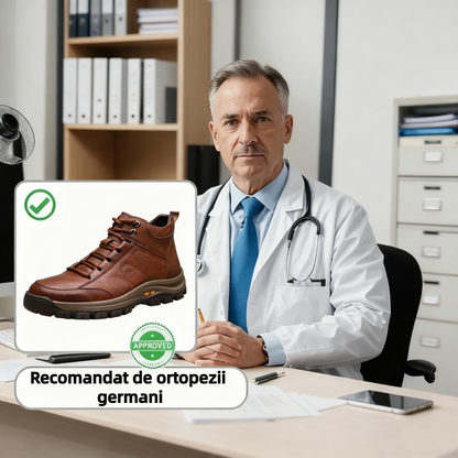 ⏰Ultima zi! Reducere 70%⏰ Pantofi ortopedici australieni autentici, confecționați din piele de vițel 👞 Suport pentru bolta plantară - ameliorează durerile de spate, articulații și picioare. ✅