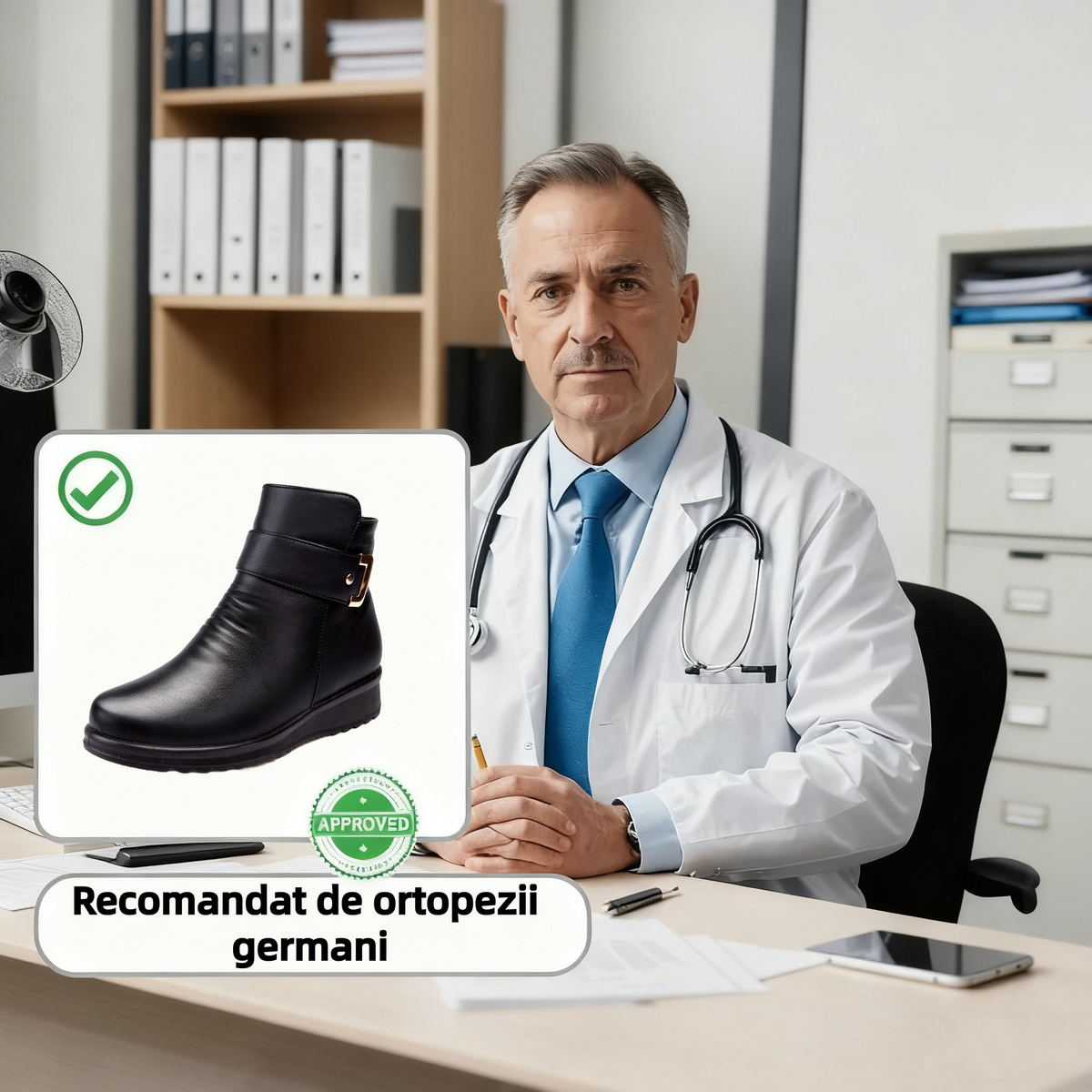 【⏰Oferta specială de astăzi - 70% reducere - Nu ratați】Ghete ergonomice din lână - ✅️Corectează postura la mers - Călduroase, durabile, impermeabile și antiderapante👞