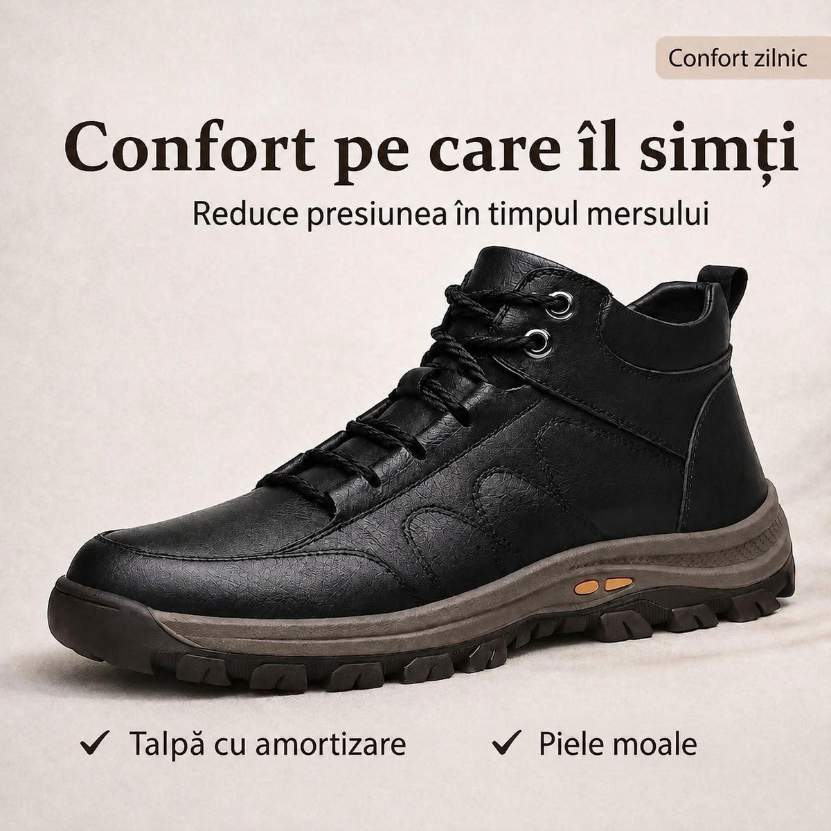 ⏰Ultima zi! Reducere 70%⏰ Pantofi ortopedici australieni autentici, confecționați din piele de vițel 👞 Suport pentru bolta plantară - ameliorează durerile de spate, articulații și picioare. ✅