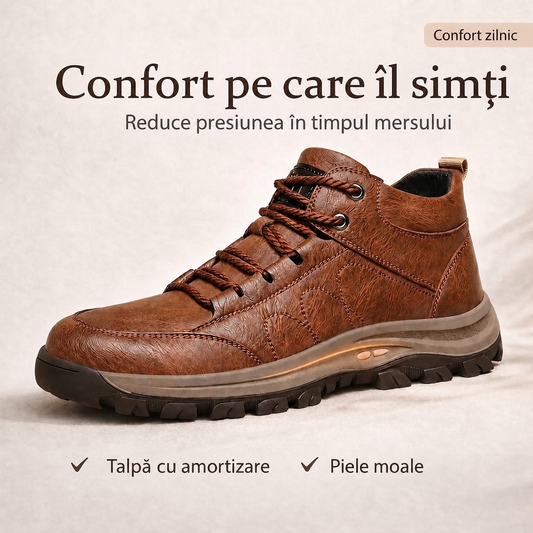 ⏰Ultima zi! Reducere 70%⏰ Pantofi ortopedici australieni autentici, confecționați din piele de vițel 👞 Suport pentru bolta plantară - ameliorează durerile de spate, articulații și picioare. ✅