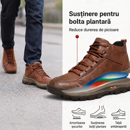 ⏰Ultima zi! Reducere 70%⏰ Pantofi ortopedici australieni autentici, confecționați din piele de vițel 👞 Suport pentru bolta plantară - ameliorează durerile de spate, articulații și picioare. ✅