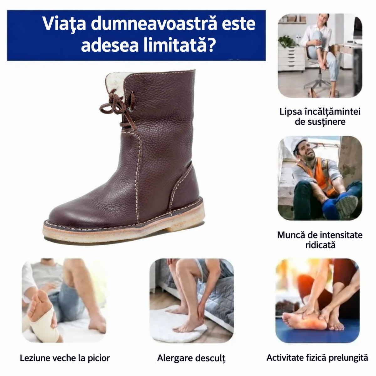 🎉 Oferta zilei: Reducere de 60% – nu o rata! ⏰ Încălțăminte de iarnă ortopedică, cu design ergonomic, care ameliorează eficient durerile de picioare, genunchi și spate.