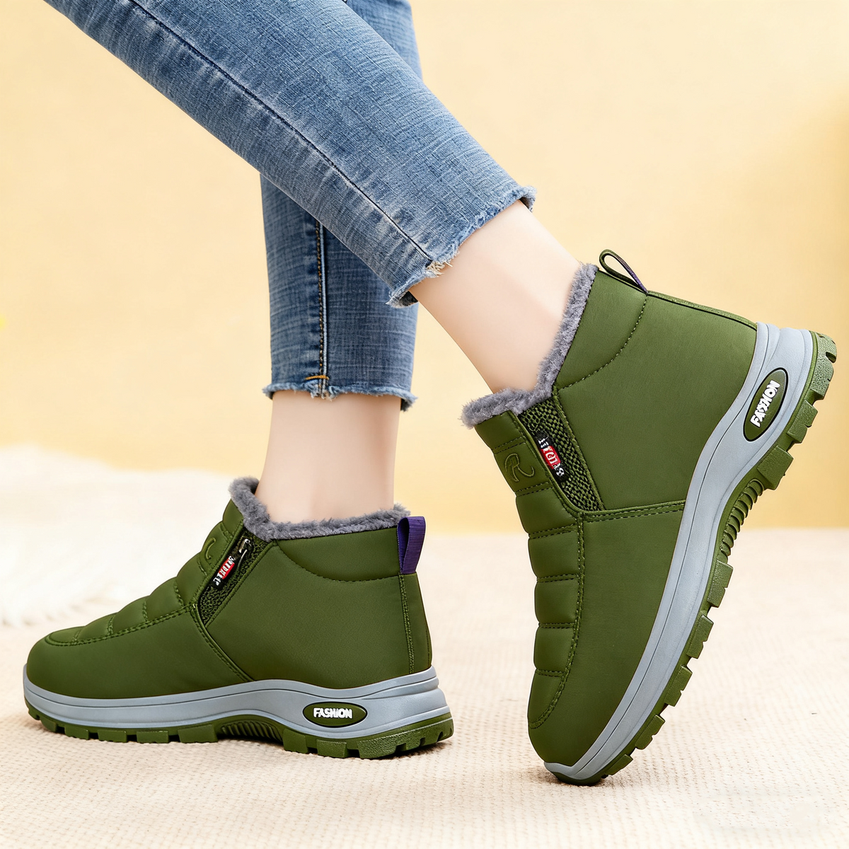 【⏰Oferta specială de astăzi - 70% reducere - Nu ratați】Ghete ergonomice din lână - ✅️Corectează postura la mers - Călduroase, durabile, impermeabile și antiderapante👞