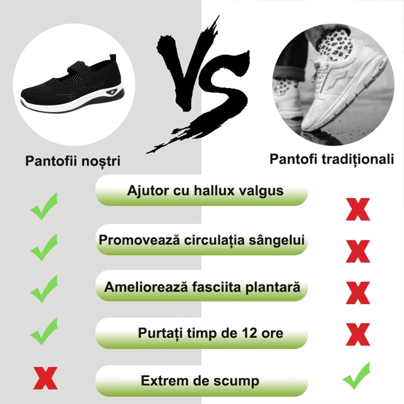【🎁Ultima zi pentru o reducere de 70%, nu ratați!】Încălțăminte ortopedică ergonomică cu suport pentru arcul plantar✅️, care face mersul fără durere👞