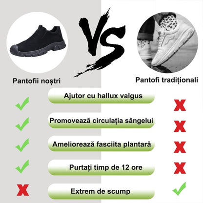 【🎁Ultima zi pentru o reducere de 70%, nu ratați!】Încălțăminte ortopedică ergonomică cu suport pentru arcul plantar✅️, care face mersul fără durere👞