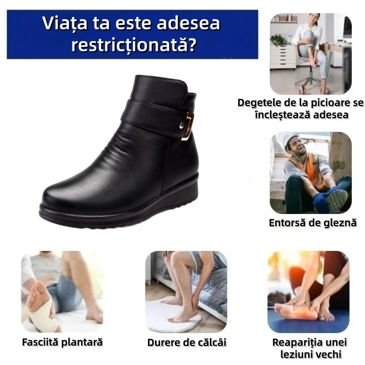 【⏰Oferta specială de astăzi - 70% reducere - Nu ratați】Ghete ergonomice din lână - ✅️Corectează postura la mers - Călduroase, durabile, impermeabile și antiderapante👞