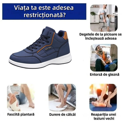 🔥Încălțăminte ortopedică potrivită pentru persoanele cu probleme ale picioarelor✅Încălțăminte de drumeție cu susținere ridicată și suport pentru arcul plantar - ameliorează durerile articulare și de picioare✅Rezistentă la alunecare și confortabilă.