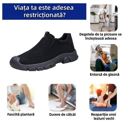 【🎁Ultima zi pentru o reducere de 70%, nu ratați!】Încălțăminte ortopedică ergonomică cu suport pentru arcul plantar✅️, care face mersul fără durere👞