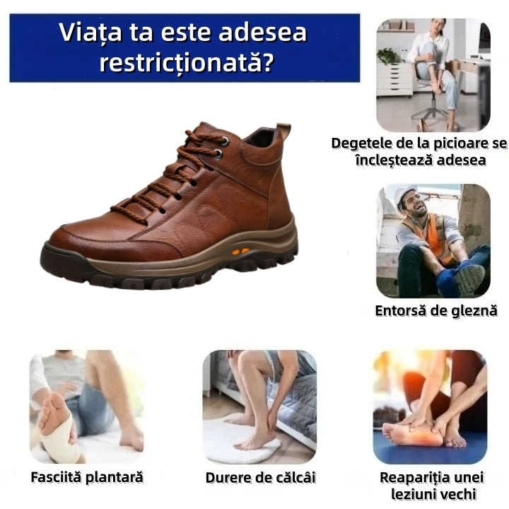 ⏰Ultima zi! Reducere 70%⏰ Pantofi ortopedici australieni autentici, confecționați din piele de vițel 👞 Suport pentru bolta plantară - ameliorează durerile de spate, articulații și picioare. ✅