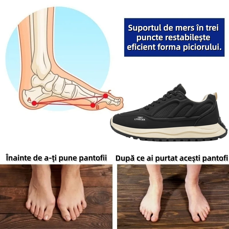 【🎁Ultima zi pentru o reducere de 70%, nu ratați!】Încălțăminte ortopedică ergonomică cu suport pentru arcul plantar✅️, care face mersul fără durere👞
