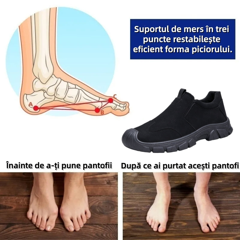 【🎁Ultima zi pentru o reducere de 70%, nu ratați!】Încălțăminte ortopedică ergonomică cu suport pentru arcul plantar✅️, care face mersul fără durere👞