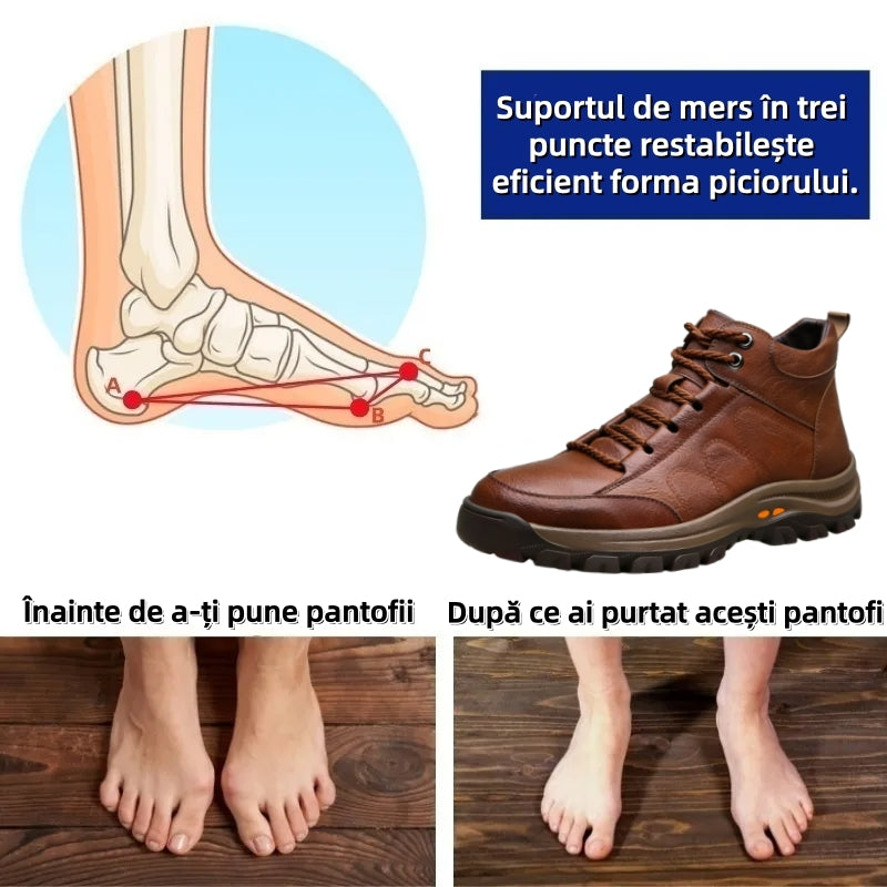 ⏰Ultima zi! Reducere 70%⏰ Pantofi ortopedici australieni autentici, confecționați din piele de vițel 👞 Suport pentru bolta plantară - ameliorează durerile de spate, articulații și picioare. ✅