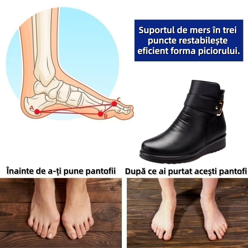 【⏰Oferta specială de astăzi - 70% reducere - Nu ratați】Ghete ergonomice din lână - ✅️Corectează postura la mers - Călduroase, durabile, impermeabile și antiderapante👞