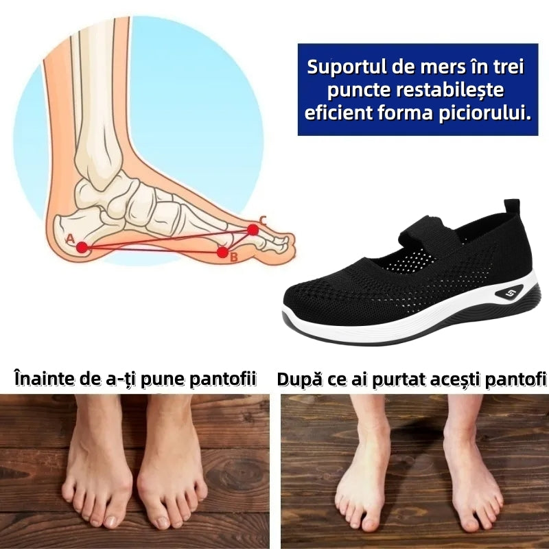 【🎁Ultima zi pentru o reducere de 70%, nu ratați!】Încălțăminte ortopedică ergonomică cu suport pentru arcul plantar✅️, care face mersul fără durere👞