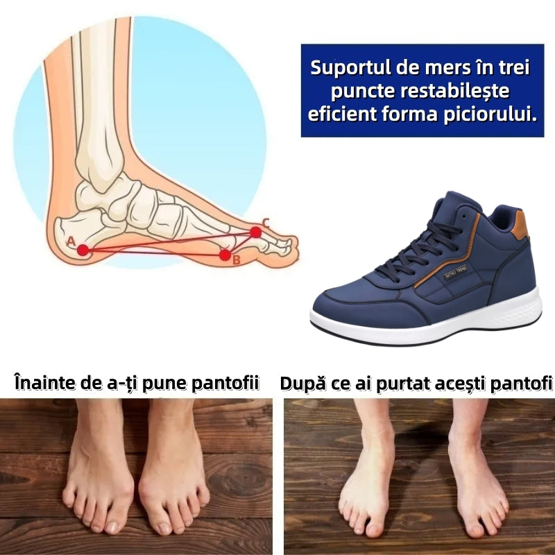🔥Încălțăminte ortopedică potrivită pentru persoanele cu probleme ale picioarelor✅Încălțăminte de drumeție cu susținere ridicată și suport pentru arcul plantar - ameliorează durerile articulare și de picioare✅Rezistentă la alunecare și confortabilă.