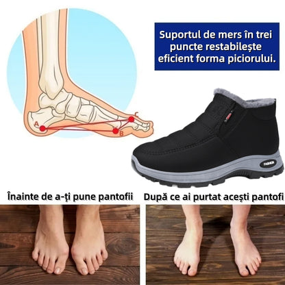 【⏰Oferta specială de astăzi - 70% reducere - Nu ratați】Ghete ergonomice din lână - ✅️Corectează postura la mers - Călduroase, durabile, impermeabile și antiderapante👞
