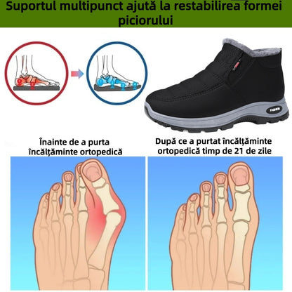 【⏰Oferta specială de astăzi - 70% reducere - Nu ratați】Ghete ergonomice din lână - ✅️Corectează postura la mers - Călduroase, durabile, impermeabile și antiderapante👞