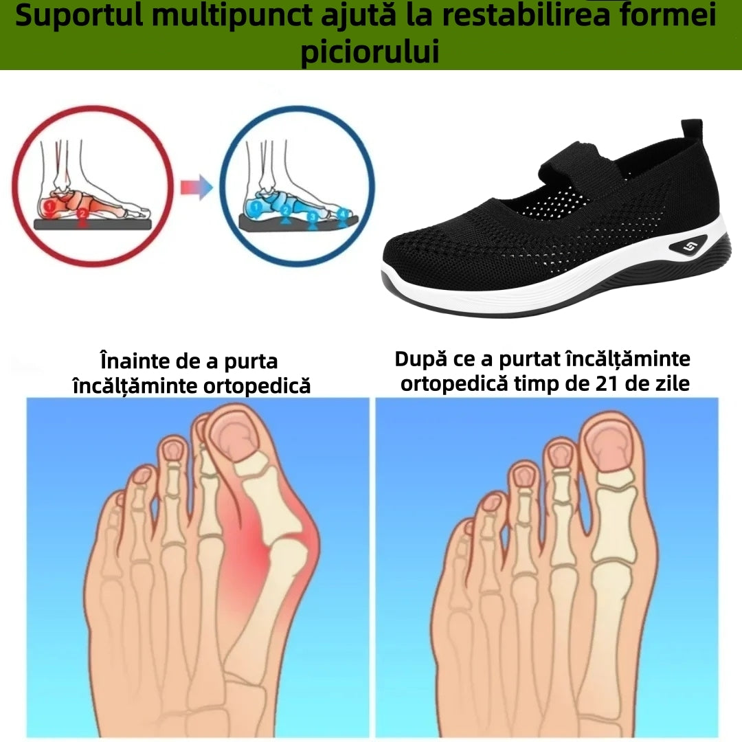 【🎁Ultima zi pentru o reducere de 70%, nu ratați!】Încălțăminte ortopedică ergonomică cu suport pentru arcul plantar✅️, care face mersul fără durere👞